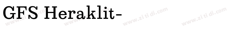 GFS Heraklit字体转换